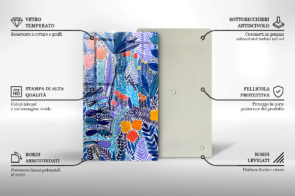 Protection plaque induction Prairie peinte