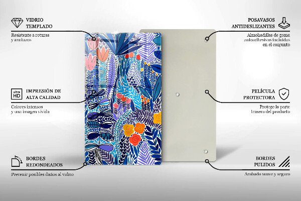 Protection plaque induction Prairie peinte