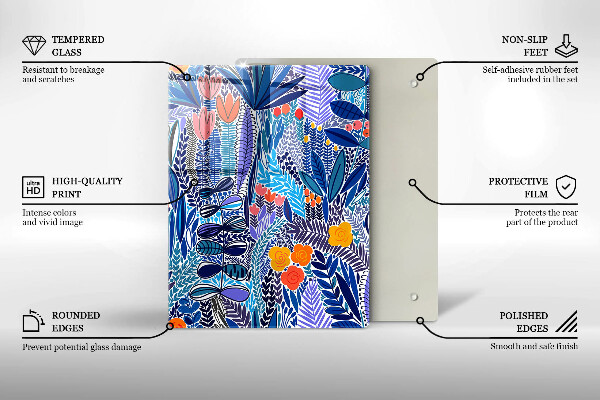 Protection plaque induction Prairie peinte