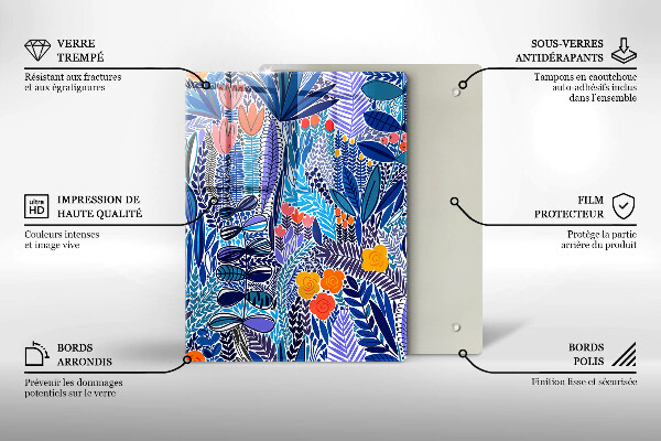 Protection plaque induction Prairie peinte