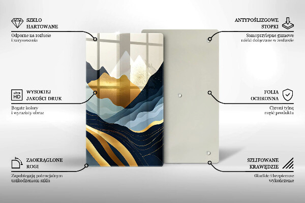 Protection plaque induction Montagnes abstraites