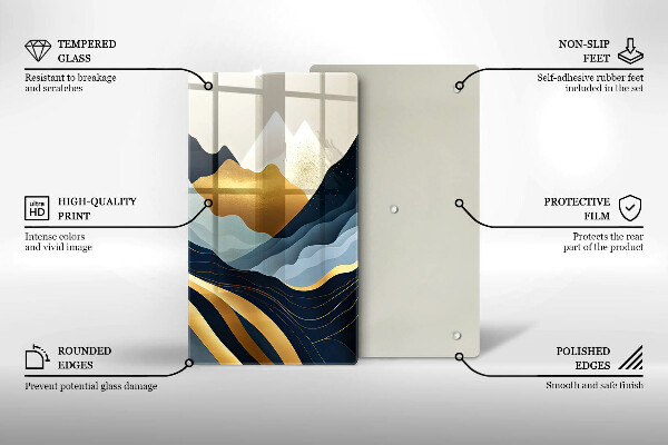 Protection plaque induction Montagnes abstraites