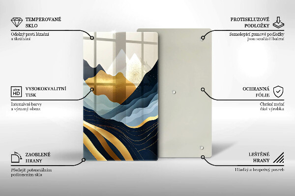 Protection plaque induction Montagnes abstraites