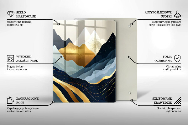 Protection plaque induction Montagnes abstraites