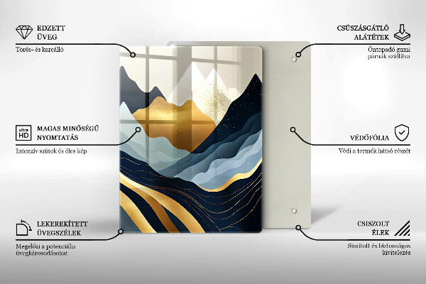 Protection plaque induction Montagnes abstraites