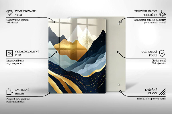 Protection plaque induction Montagnes abstraites