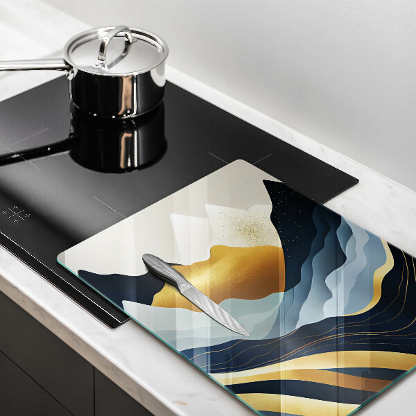 Protection plaque induction Montagnes abstraites