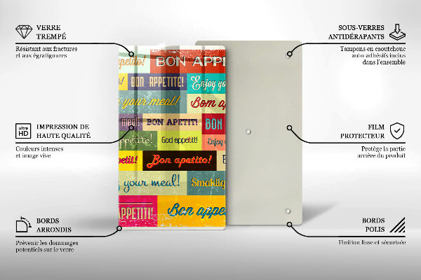 Protection plaque induction Sous-titres Bon appétit langues