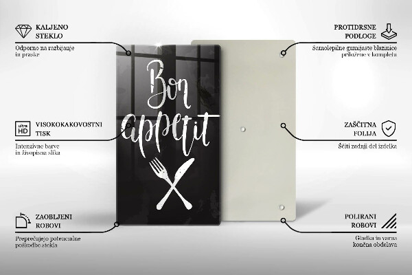 Protection plaque induction Inscription Bon appetit