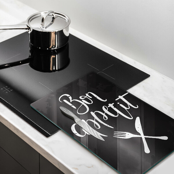 Protection plaque induction Inscription Bon appetit