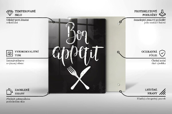 Protection plaque induction Inscription Bon appetit