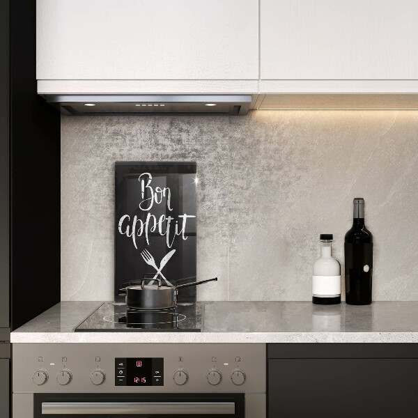 Protection plaque induction Inscription Bon appetit