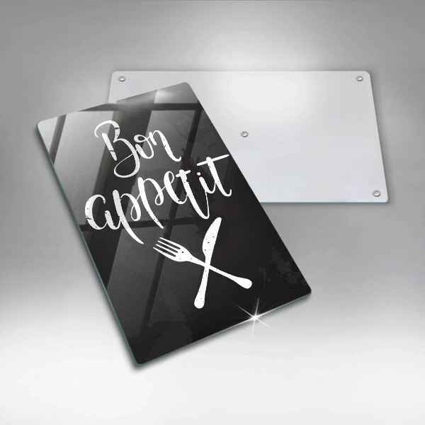 Protection plaque induction Inscription Bon appetit