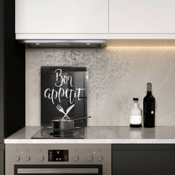 Protection plaque induction Inscription Bon appetit