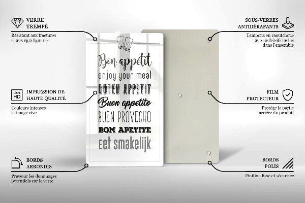 Protection plaque induction Inscription de cuisine disant