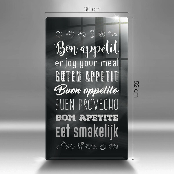 Protection plaque induction Inscription de cuisine disant