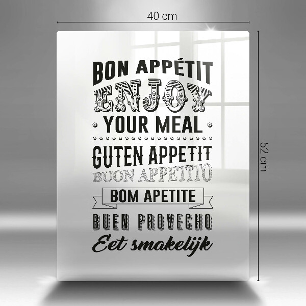 Protection plaque induction Inscription pour la cuisine phrase