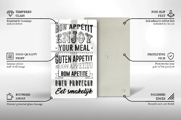 Protection plaque induction Inscription pour la cuisine phrase