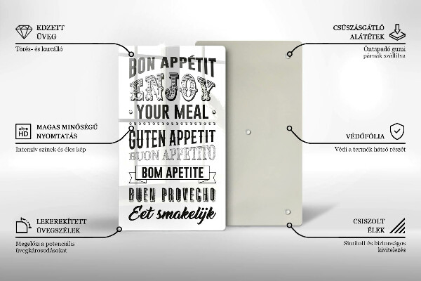 Protection plaque induction Inscription pour la cuisine phrase