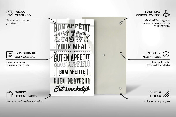 Protection plaque induction Inscription pour la cuisine phrase