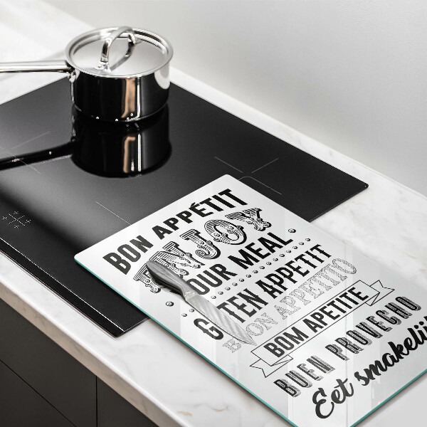 Protection plaque induction Inscription pour la cuisine phrase
