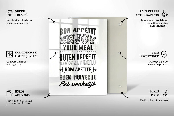 Protection plaque induction Inscription pour la cuisine phrase