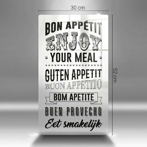 Protection plaque induction Inscription pour la cuisine phrase