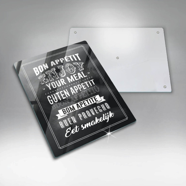 Protection plaque induction Inscription pour la cuisine phrase