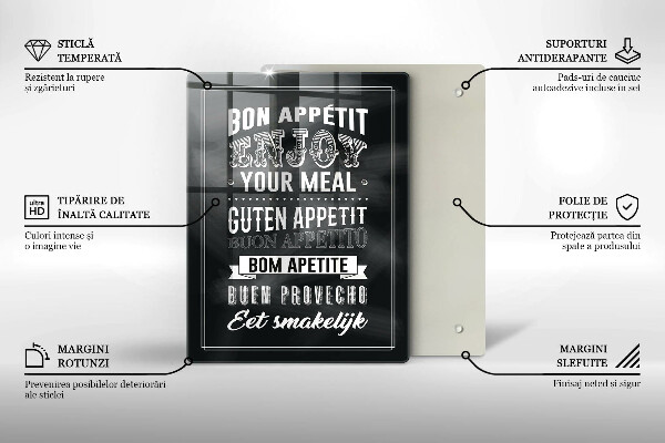 Protection plaque induction Inscription pour la cuisine phrase