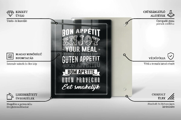 Protection plaque induction Inscription pour la cuisine phrase