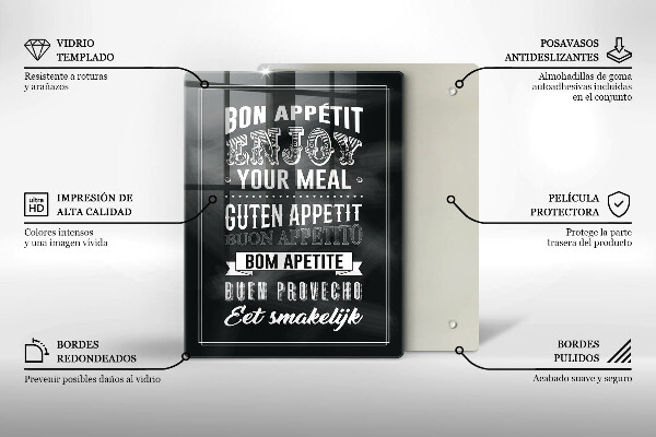 Protection plaque induction Inscription pour la cuisine phrase