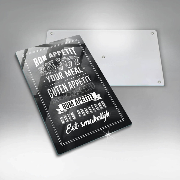 Protection plaque induction Inscription pour la cuisine phrase