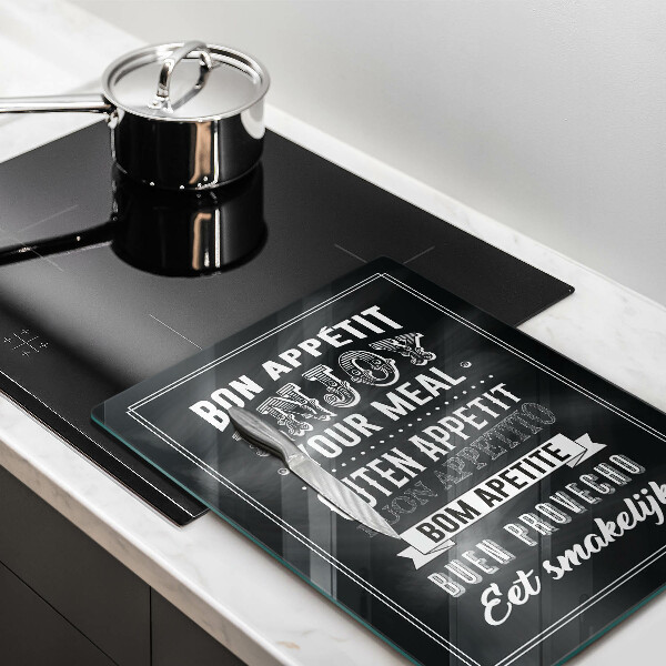 Protection plaque induction Inscription pour la cuisine phrase