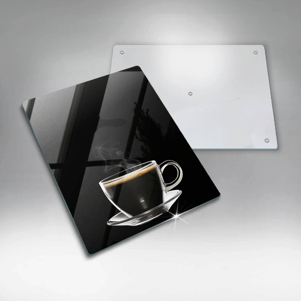 Protection plaque induction Un verre de café chaud