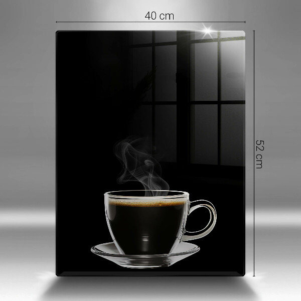 Protection plaque induction Un verre de café chaud