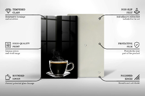 Protection plaque induction Un verre de café chaud