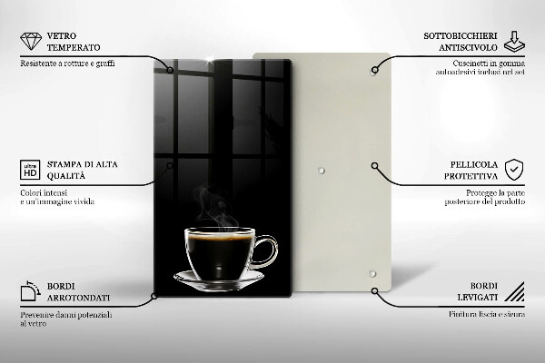 Protection plaque induction Un verre de café chaud