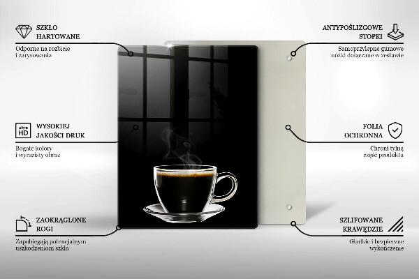 Protection plaque induction Un verre de café chaud