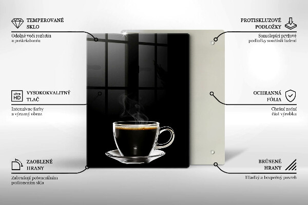 Protection plaque induction Un verre de café chaud