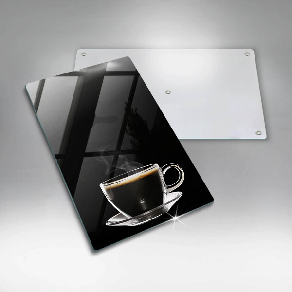 Protection plaque induction Un verre de café chaud