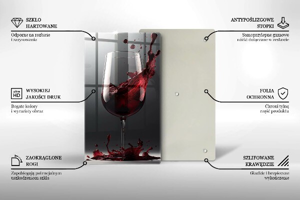 Protection plaque induction Vin rouge dans un verre