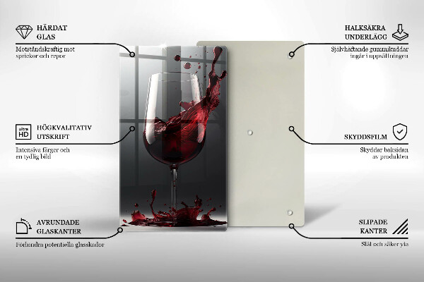 Protection plaque induction Vin rouge dans un verre