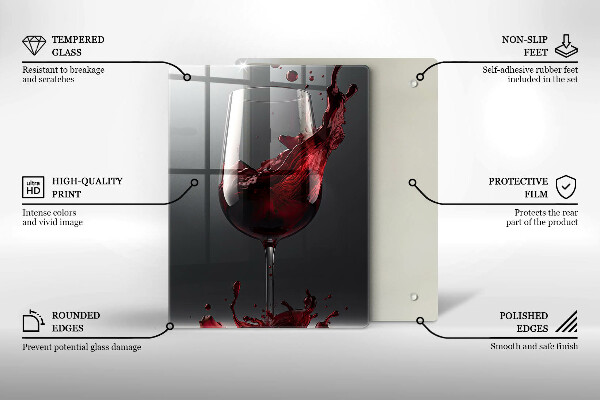 Protection plaque induction Vin rouge dans un verre