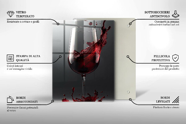 Protection plaque induction Vin rouge dans un verre