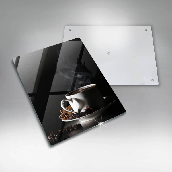 Protection plaque induction Une tasse de café chaud