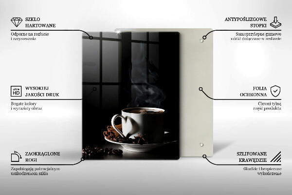 Protection plaque induction Une tasse de café chaud