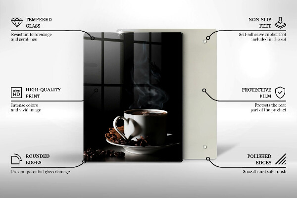 Protection plaque induction Une tasse de café chaud