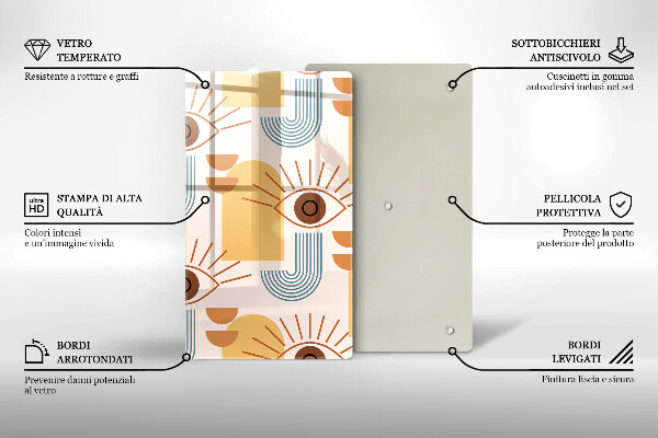 Protection plaque induction Modèle d'yeux bohème