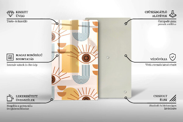 Protection plaque induction Modèle d'yeux bohème