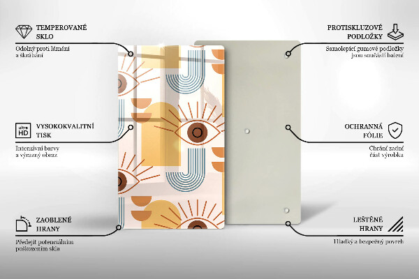 Protection plaque induction Modèle d'yeux bohème